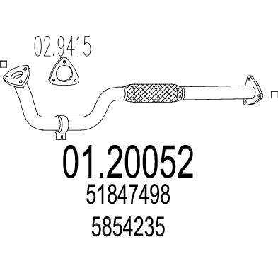 Vauxhall vectra exhaust pipe - vectra,