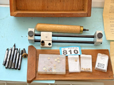 Clock makers Ayres clock Bushing Tool with a few screw bushes & its fixing tools