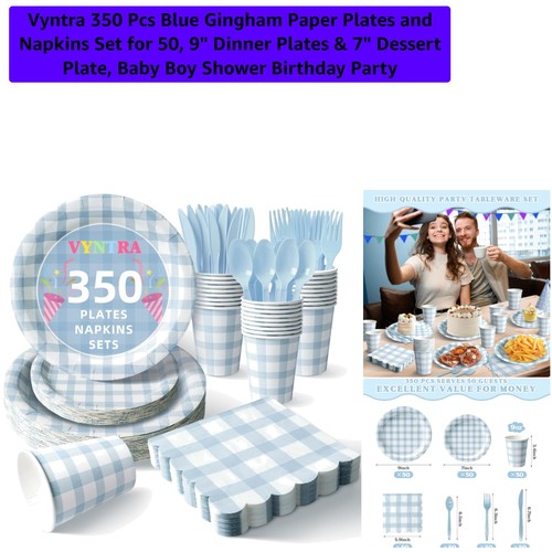 350 pcs blue - pcs, gingham