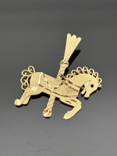 14k yellow gold carousel - 14k,