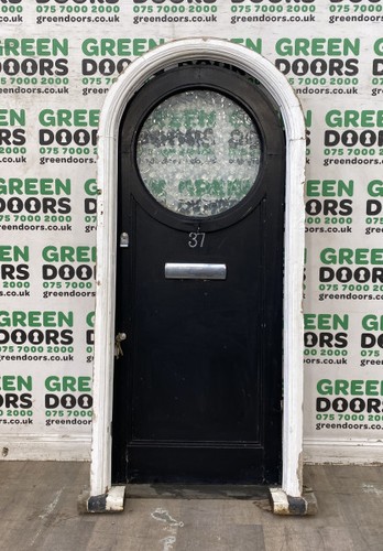Arched 1930s front door curved - door,