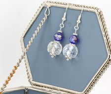 Cobalt blue & clear AB sparkly