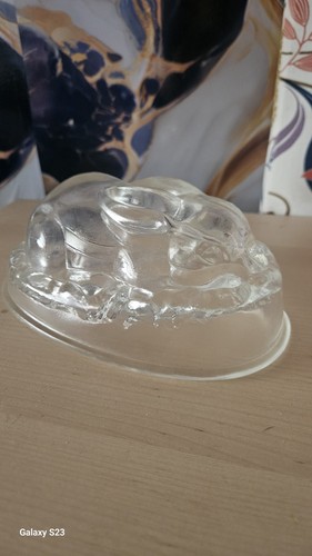 Vintage clear glass - glass, rabbit