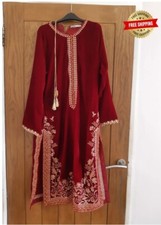 Stunning Khaadi 2-Piece Velvet Suit | Maroon Fabric Outfit | Pakistani Dress