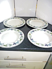Royal Doulton Burgundy 4x Dinner Plates 10.5"
