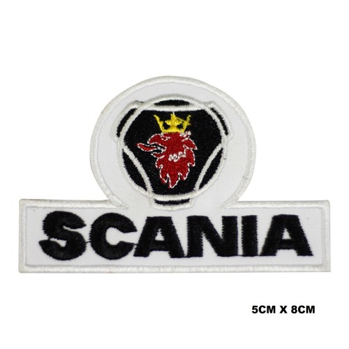 Scania logo sew iron patch - on,