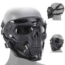 Tactical Airsoft Skull Full Face Mask Adjustable Paintball Protective Mask CS