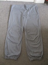 TOPSHOP PETITE- GREY DRAWSTRING WAIST & HEM, THIN TROUSERS  - SIZE UK12/EU40