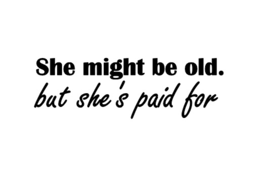 She might old sticker - be, sticker/decal