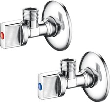 Set OF Two Angled isolating Valves Wall Mounted Basin Sink 1/2" x 1/2" BSP 