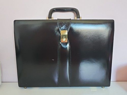 Vintage black attache - vintage,