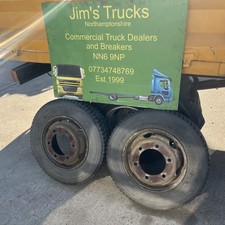 2X205/75R17.5 DRIVE AXEL TYRES ON 6 STUD IVECO  RIMS