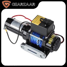 Gearzaar Electric Winch Synthetic Rope 1400w 2041KG/4500LB 12V Workshop Recovery
