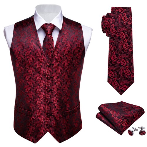 Mens waistcoat burgundy red - mens,