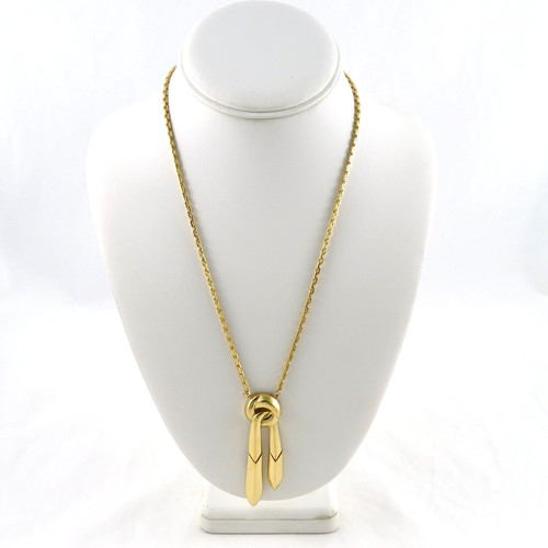 Vintage trifari ribbon pendant - vintage,