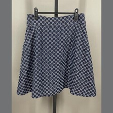 NEW Ann Taylor Skirt Womens 4 blue floral circle preppy classic