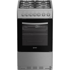 Indesit I5G3PMX Free Standing Dual Fuel Cooker with Gas Hob 50cm Stainless
