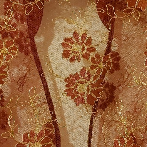 Kaleidoscope red gold - kaleidoscope, floral