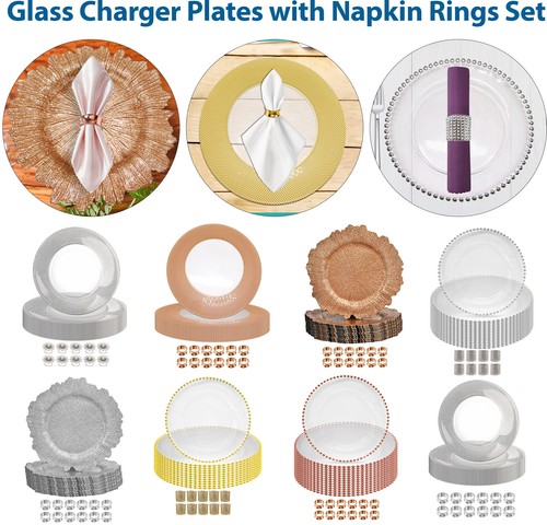 Glass charger plates - 13”,