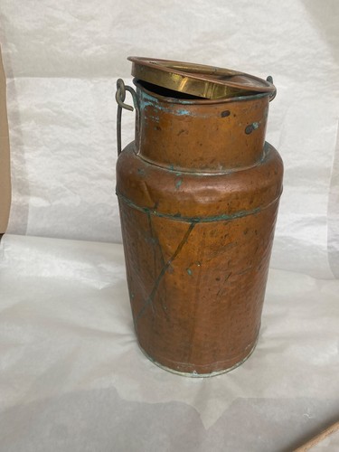 Large antique copper milk jug - large,