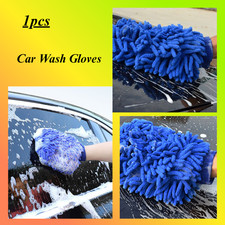 Car Wash Gloves Chenille Fleece Cleaning Mitts Scratch-Free Auto Care