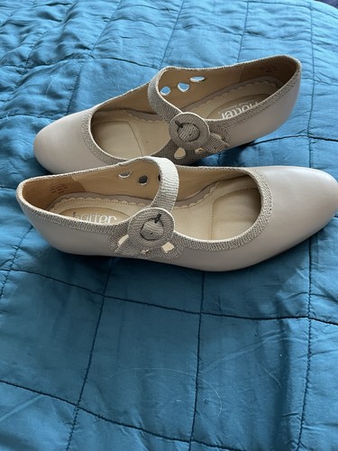 Hotter women beige leather - beige,