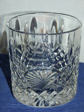 STUART CRYSTAL WHISKY TUMBLER Signed Goodyear Dunlop Wolverhampton 80 years