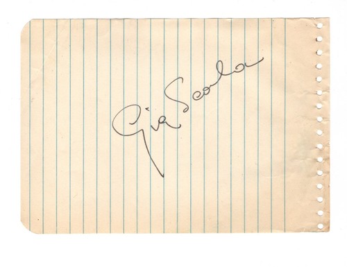 Gia scala signed autograph - gia,