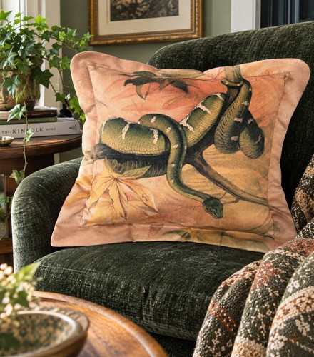 Handmade snake velvet - snake, cushion