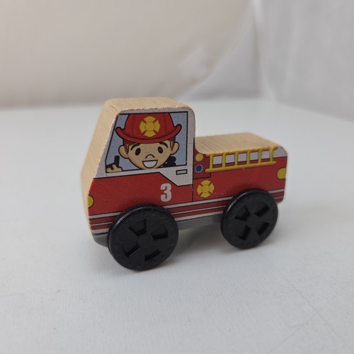 Wooden small red - red, truck