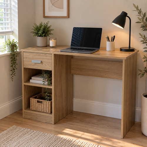 Computer desk 100cm oak - oak, 1
