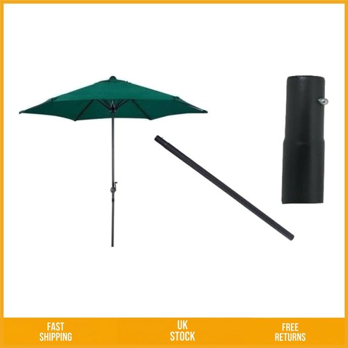 Sturdy steel garden parasol - steel,