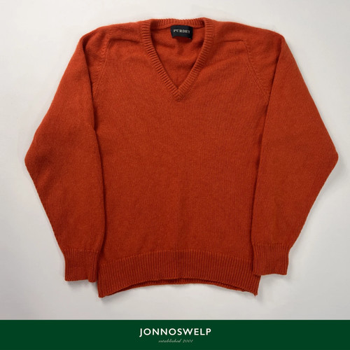 Purdey neck jumper orange - v-neck,