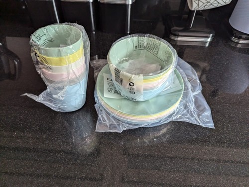 Plastic piece dinner - set, x18