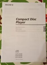 Sony CDP-XE500 CDP-XE300 CDP-XE200 CD player instructions