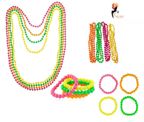 Beads neon bracelet necklace - bracelet,