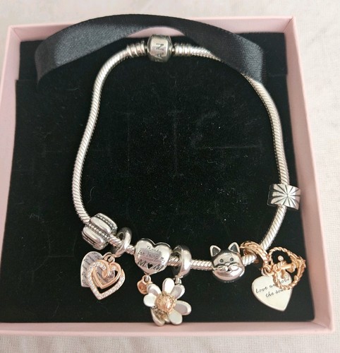 Pandora bracelet 23cm with - , two