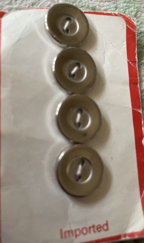 Silver tone metal - silver, buttons13mm