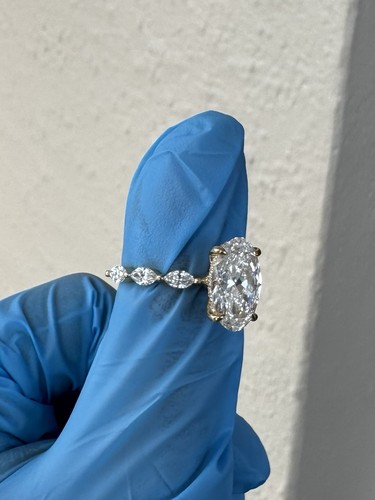 07ct oval lab - 3.07ct, created