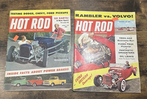 Vintage 1958 hot rod magazine - hot,