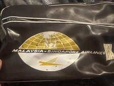 Vintage Malaysia & Singapore airlines  Sports Bag / Travel Bag - brown 1970s era