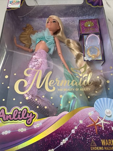 Anlily mermaid doll - mermaid, 11.5”