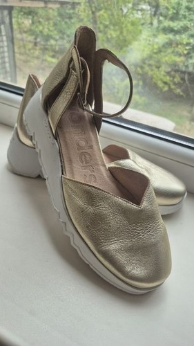Women heels gold leather - heels, 38
