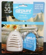 Airpure Fresh Linen Comfort discreet Plug-In Air Freshener Complete Plug Set