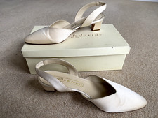 Anello  & Davide ivory satin wedding shoes, size 6