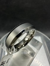 Mens wedding band silver ring