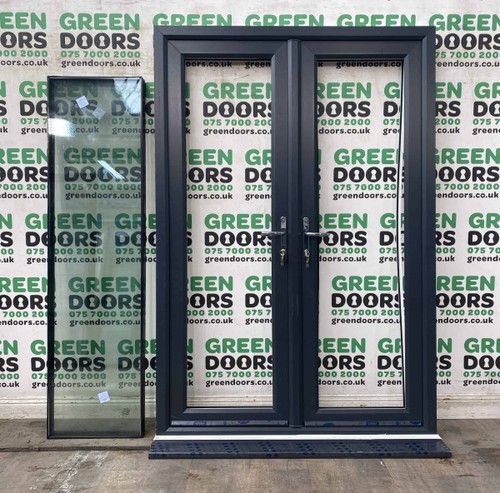 French doors anthracite grey - french,