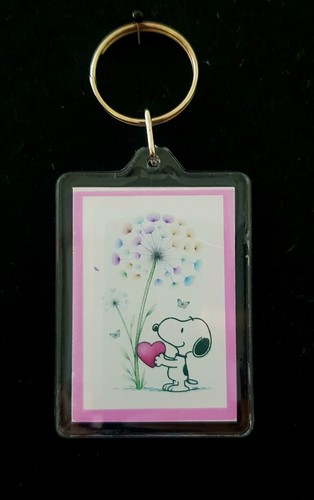 Snoopy dandelion keyring - snoopy,