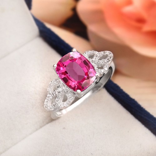 Aaa pink sapphire cushion 10x8 - pink,