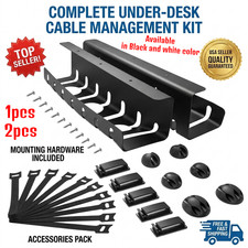 Black/White  Metal Under Desk